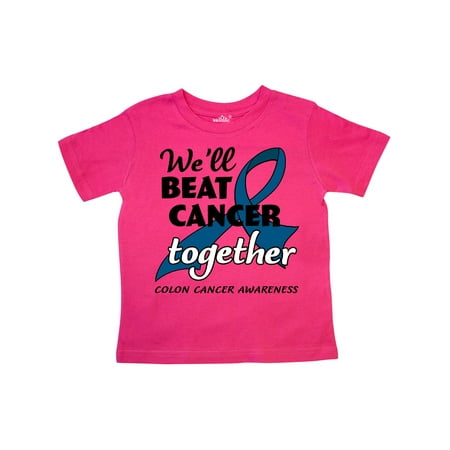 

Inktastic We ll Beat Cancer Together- Colon Cancer Awareness Gift Toddler Boy or Toddler Girl T-Shirt
