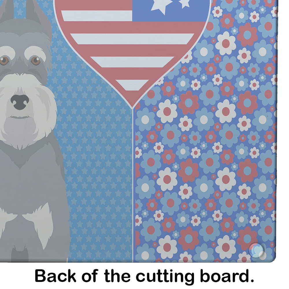 Salt Pepper Schnauzer Glass Cutting Board Large 12 in x 15 in