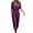 Purple jumpsuits for women, variant on Usmixi Womens Jumpsuits Casual Elastic Waist Cold Shoulder Strap Maxi Jumpsuits with Pocket Trendy Solid V-Neck Short Sleeve Long Summer Rompers Brown l