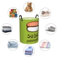 thumbnail image 4 of Balery Fresh Sushi Cesta de ropa redonda con asas, impermeable, independiente, para ropa, juguetes, dormitorio y familia-Small, 4 of 6