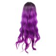 thumbnail image 4 of Unique Bargains Human Hair Wigs for Lady 28" Curly Wig with Wig Cap Bright Purple, 4 of 7