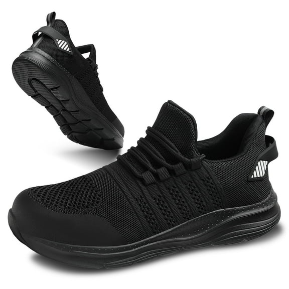 Fidabo Steel Toe Shoes for Men and Women Comfortable Lightweight Work Safety Shoes Puncture Proof Slip Resistant Indestructible Sneakers Suitable for Construction Work