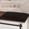 thumbnail image 4 of Vivvoo 47 inch Farmhouse Shoe Storage Bench Entryway with Sliding Barn Doors & Cushion, 4 of 9