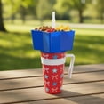 thumbnail image 2 of Star and Ribbon Plastic Stadium Tumbler with Star-Shaped Snack Bowl, Patriotic by Way To Celebrate, 2 of 6