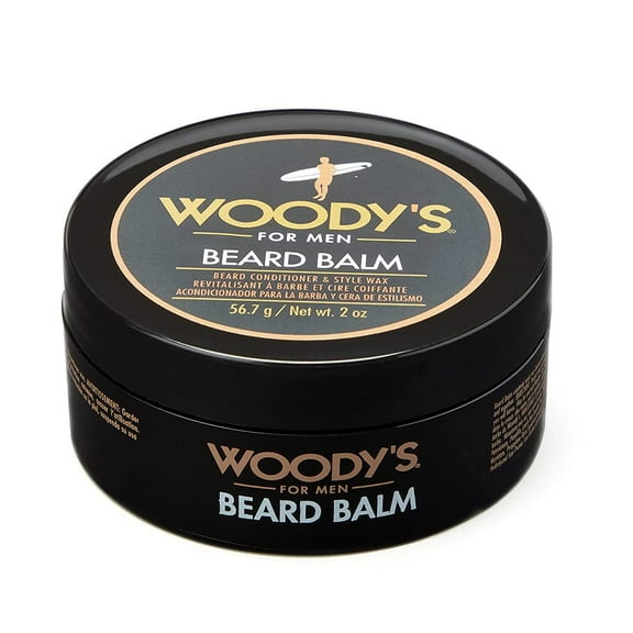 Woody's 2-in-1 Beard Balm for Men, Beard Softener & Conditioner with Beeswax & Coconut Oil, 2 oz