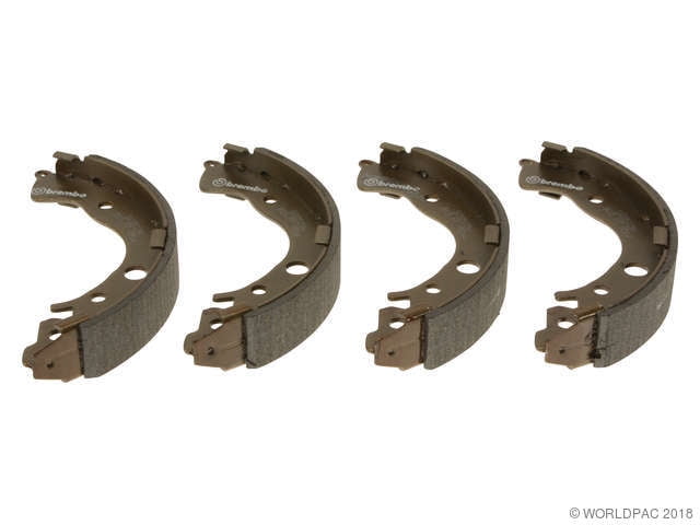 Set of 2 Brembo Rear Brake Drums /& Aftermarket Rear Brake Shoes For Honda Civic
