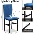 thumbnail image 3 of Dining Room Bar Table Set for 4, Kitchen Table Set with 4 Velvet Chairs, Modern Wooden Top Finish Dining Set for Bar, Breakfast Nook, Blue, 3 of 10