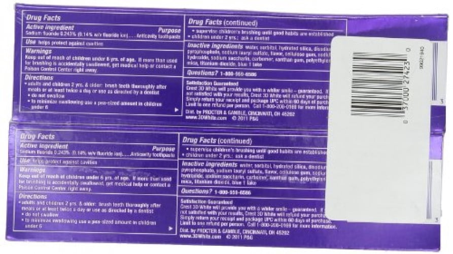 Crest 3d White Vivid 5.8 Oz - 2pk