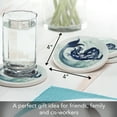 thumbnail image 4 of Thirstystone Mermaid 4-Pack Round Absorbent Stone Coasters, 4 of 7