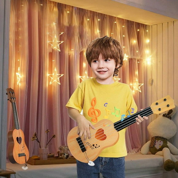 Oefntac Toys For Girls Imitation Yukrili Children's Imitation Guitar Playable Enlightenment Educational Instrument Music Toy Suitable for Gifting for Sensory Exploration