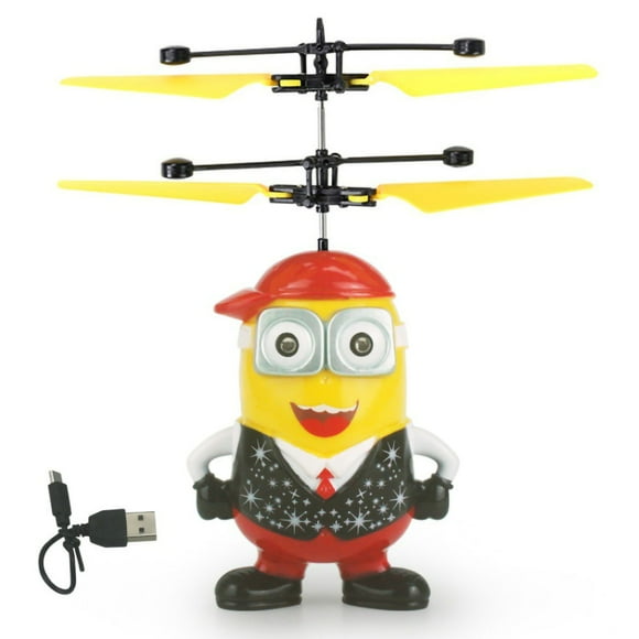 Flying Machine Toys Dazzling Lights Remote Control Induction Dual Mode Little Man Flying Machine Toys Red