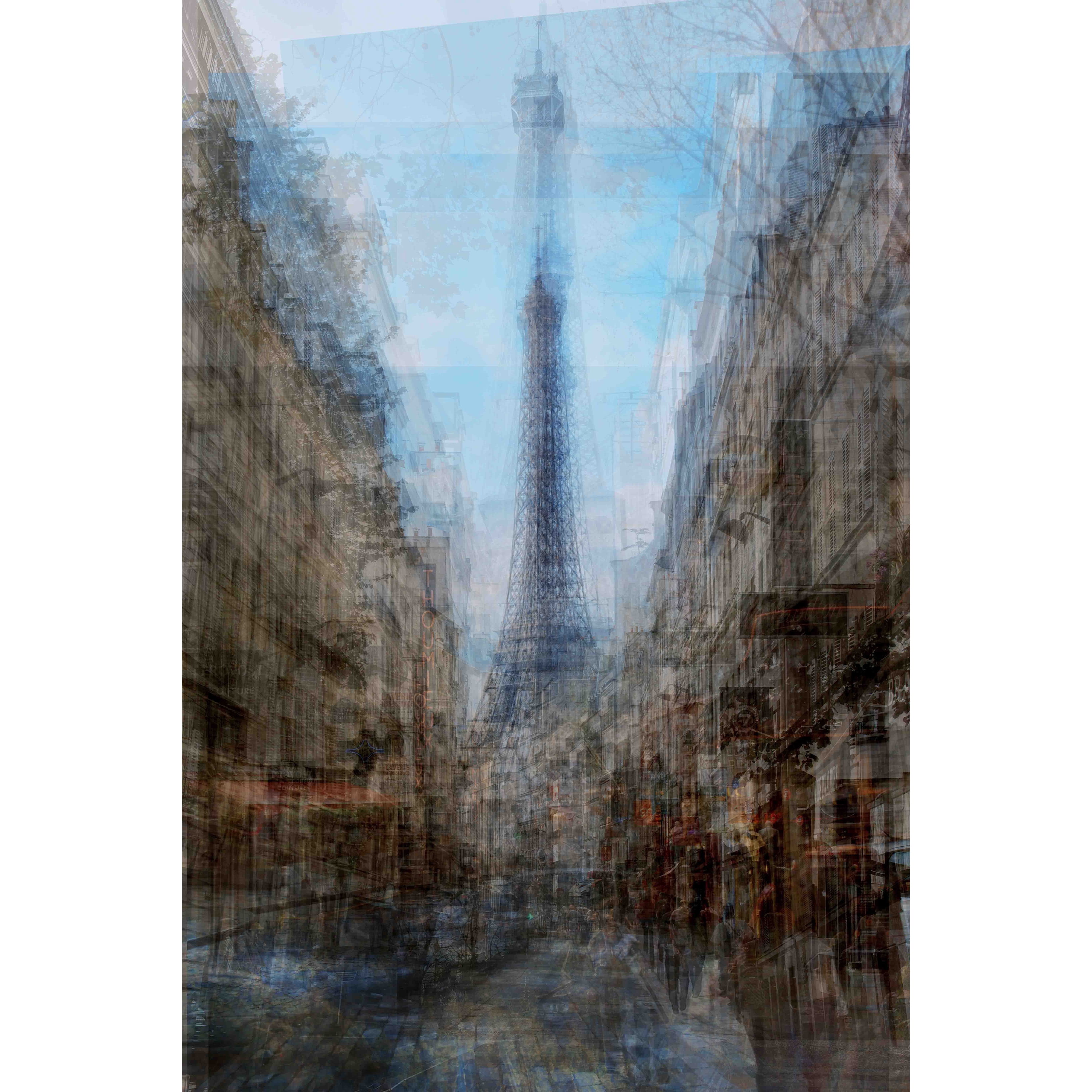 Marmont Hill "Eiffel Thru Streets" Painting Print on Canvas