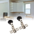 thumbnail image 3 of 2pcs Soft Close Hinges Overlay Hinges for Kitchen Cabinet Built in Damper Brushed   Hinges, 3 of 8