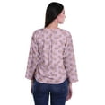thumbnail image 4 of Moomaya Printed Button Placket Full Sleeve Top Round Neck WoMen's Casual Summer Tunic, 4 of 6