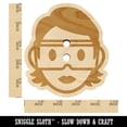 thumbnail image 2 of Occupation Scientist Lab Chemist Woman Icon Wood Buttons for Crochet Knitting Sewing DIY Craft - 1.25 Inch Large (5pcs), 2 of 7