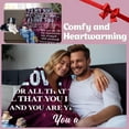 thumbnail image 3 of to My Wife Throw Blanket Gifts, Wife Birthday Gift Ideas, Wedding Anniversary Romantic Gifts for Her, Wife Throw Blanket from Husband 55"x70", 3 of 5