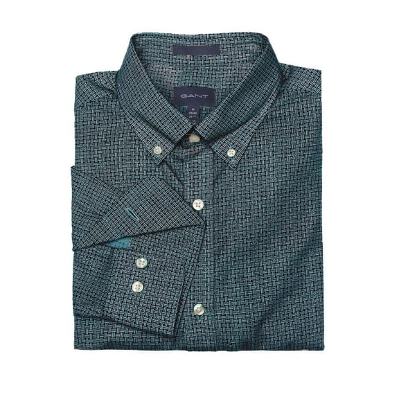 GANT Aqua Signature Print Button Down Shirt 3006160 Size M