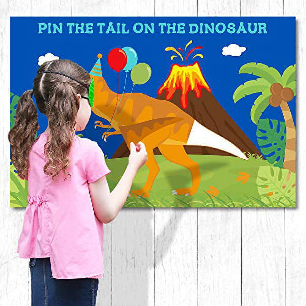 dino-themed-t-rex-pin-the-tail-game-large-poster-reusable-sticker-blindfold-dinosaur-kids-birthday-party-pack-walmart-com for Free Printable Pin The Tail On The Dinosaur Dino Themed T-Rex Pin The Tail Game - Large Poster, Reusable Sticker, Blindfold, Dinosaur Kids Birthday Party Pack - Walmart.com for Free Printable Pin The Tail On The Dinosaur