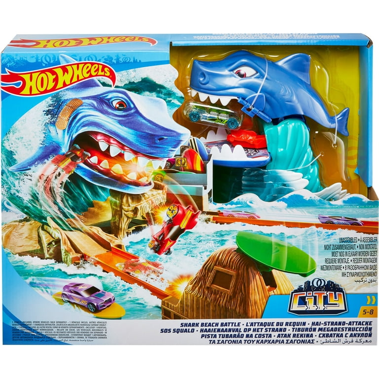  Hot Wheels City Ultimate Garage with Shark Attack : Toys & Games