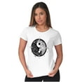 thumbnail image 3 of Floral Yin Yang Symbolic Spiritual Womens Slim Fit Graphic Tee Brisco Brands M, 3 of 5