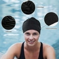thumbnail image 2 of Swim Caps for Women Swimming for Long Hair, Swim Cap Pleated Elastic Comfort Bathing Cap, Swim Hats Keep Hairstyle Unchanged, Red, 2 of 7
