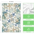 thumbnail image 6 of Seashell Coral Starfish Summer Kitchen Towels Dish Towels, 18x26 Inch Farmhouse Summer Seasonal Decoration Hand Towels Set of 2, 6 of 6