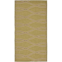 SAFAVIEH Courtyard Arielle Geometric Swirls Indoor/Outdoor Area Rug Green/Cream, 2'7" x 5'