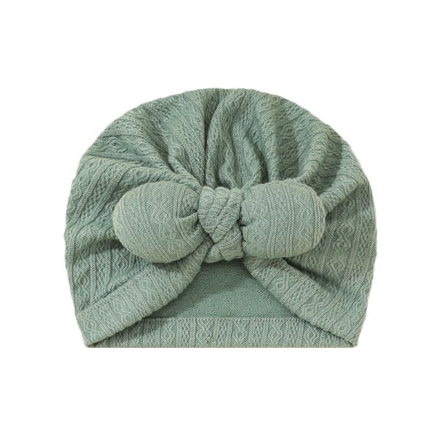 Gorro con cinta para orejas de conejo para bebé, gorro indio con patrón de encaje para niños, gorro para la cabeza colorido y multifuncional para niños