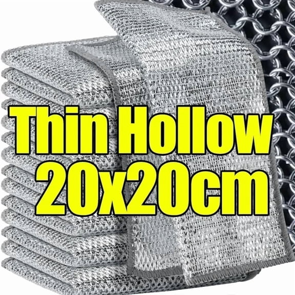 20/1Pcs New Magic Cleaning Cloth Thickened Double -sided Metal Steel Wire Rags Multi-purpose Kitchen Dish Pot Washdishing Cloths