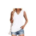 thumbnail image 2 of Wiholl Tank Tops for Women Summer V Neck T Shirts Trendy Sleeveless Basic Tee Loose Fit 2026 Fashion, 2 of 8