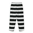 thumbnail image 5 of Fotbe Black And White Stripes Women's Pajama Pants,Sleepwear Pants,Pj Bottoms Drawstring And Pockets-Small, 5 of 9