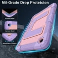 thumbnail image 5 of Dteck Case for Samsung Galaxy Tab A9+/ A9 Plus Case 11" 2023 (SM-X210/X216/X218), Heavy Duty Shockproof Protective Case with Sturdy Stand and Shoulder Strap,Purple+Rosegold, 5 of 7