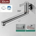 thumbnail image 1 of Extended Wall Mounted Single Cold Kitchen Sink Mop Pool Faucet Rotatable 30cm, 1 of 6