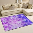 thumbnail image 2 of Dreamtimes Light Purple Snowflakes Stars Non-Slip Area Rug Christmas Floor Carpet Comfort Floor Mats Decor for Indoor Front Porch,Living Room, Bedroom,Kitchen, 36"x24", 2 of 5
