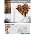 thumbnail image 3 of No Hook Cloth Fabric Shower Curtain with Snap in Liner, Orange Red Maple Leaf Waterproof Shower Curtains Set with See Through Top Window, Hello Fall Watercolor Bath Curtains Shower 72"x96", 3 of 6