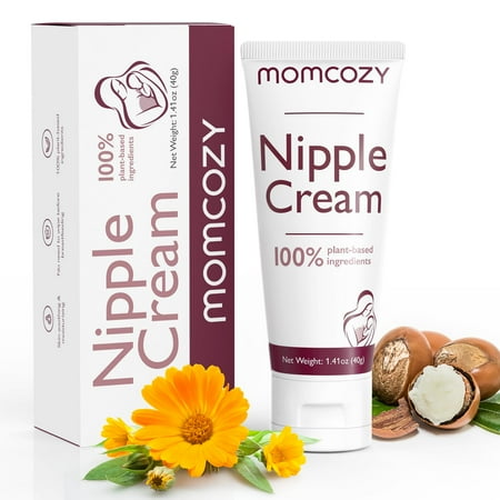 Momcozy 100% Natural Nipple Cream 1.41oz, Vegan Lanolin-free Nipple Butter, Used with Momcozy M5 Breast Pump