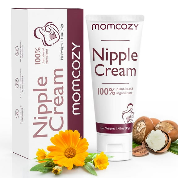 Momcozy 100% Natural Nipple Cream 1.41oz, Vegan Lanolin-free Nipple Butter, Used with Momcozy M5 Breast Pump