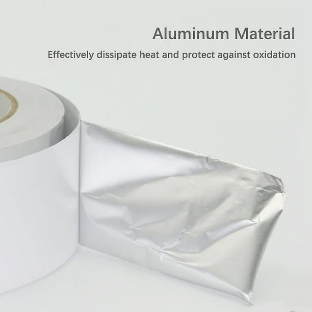 Cinta de sellado de cinta adhesiva de aluminio, 20 m por 50 mm, color plata Banban