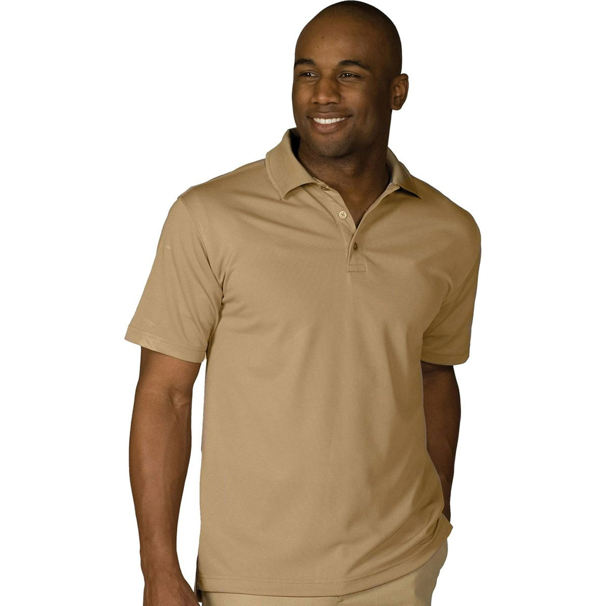 Ed Garments Men's Dry-Mesh Hi-Performance Polo Shirt, TAN, 5XLT