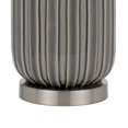 thumbnail image 4 of 29 Inch Ceramic Curved Table Lamp with Stripes, Dimmer, Gray, 4 of 4