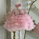 thumbnail image 3 of Vestido de princesa para niñas, estilo occidental, cuello en V, manga larga, vestido para niñas pequeñas, disfraz de pasarela para actuación de piano para niños, 3 of 6