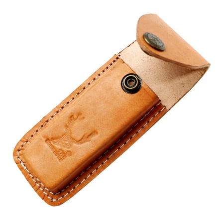 TheBoneEdge Camel Color 4 Leather Pouch For Folding Blade Pocket Knife Belt Loop