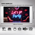 thumbnail image 5 of LUUFILx Let's Go Party Neon Backdrop Banner High Heels Disco Decoration Background for Girls Night Out Celebration Party Supplies Lipstick Props, 5 of 7