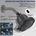 thumbnail image 2 of Filtered Shower Head 7 Spray Modes & 5.5" Rainfall Shower Head with 2 Filter Cartridges Black, 2 of 8