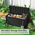 100 Gallon Large Deck Box,Outdoor Storage Box for Patio Furniture,Patio