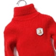thumbnail image 4 of Spazoro Boys Turtleneck Knit Sweater, High Neck Fuzzy Plush Solid Color Long Sleeve Regular Fit Basic Pullover Knitwear for Kids Red Size 7-8, 4 of 6
