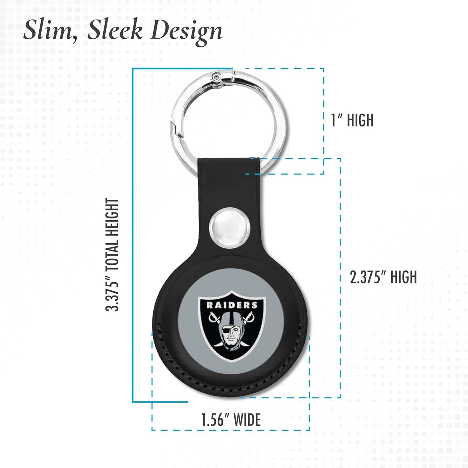 Pets First NFL Leather Keychain Apple Air Tag Holder for Dogs & Cats Airtag Case