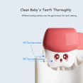 thumbnail image 3 of Cepillo de dientes en forma de U para niños, cabezal de cepillo de silicona suave de grado alimenticio, diseño de limpieza de dientes orales 360 para niños pequeños y niños, 3 of 3