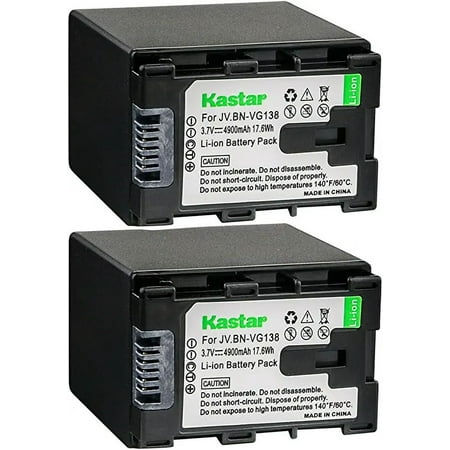 Kastar BN-VG138 Battery 2-Pack Replacement for JVC GZ-MS250BU GZ-MS250BUC GZ-MS250BUS GZ-MS250U GZ-HM30 GZ-HM30BU GZ-HM30U GZ-HM33 GZ-HM35 GZ-HM35U GZ-HM40 GZ-HM50 GZ-HM50U GZ-HM65 GZ-HM300 Camera