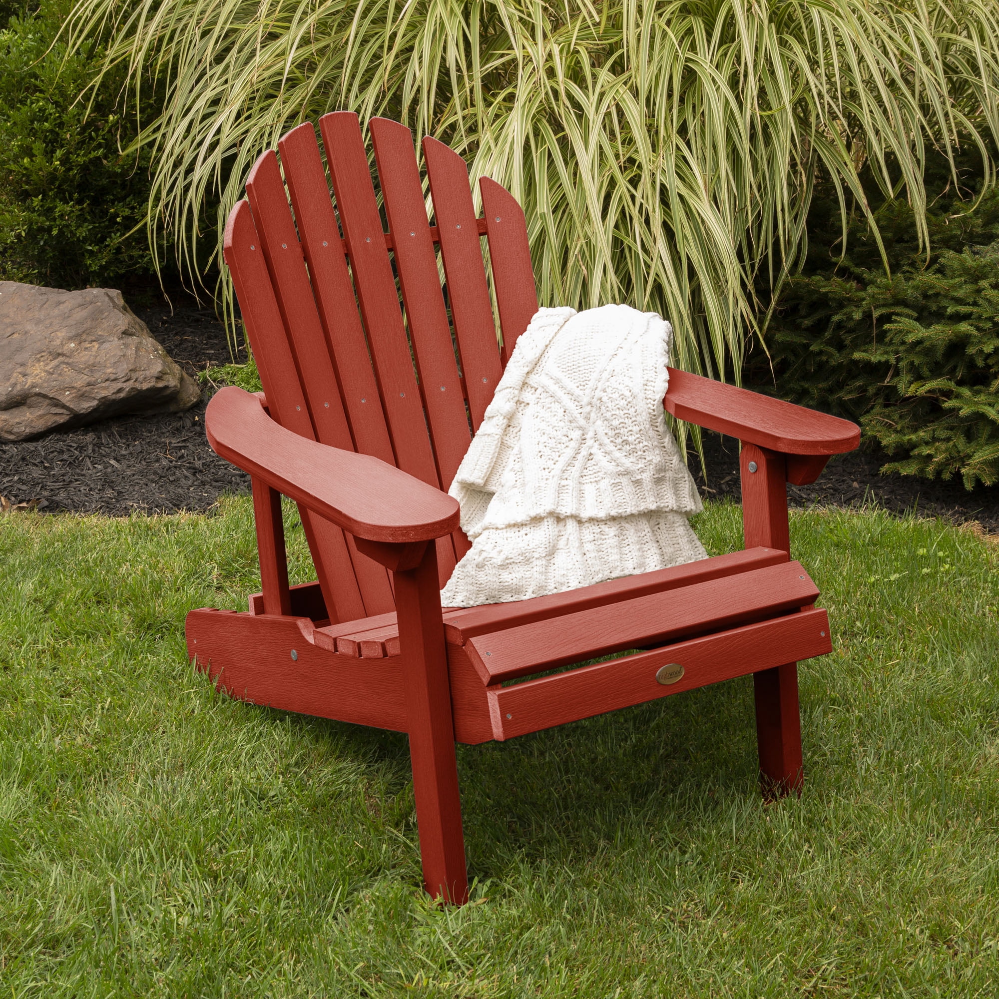 Highwood's Hamilton Adirondack Chair - Folding & Reclining, Outdoor, Eco-friendly, Synthetic Wood
